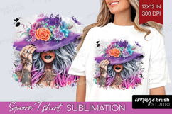 Witch Halloween Square Tshirt Background Spooky Season PNG Product Image 1