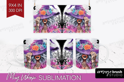 Witch Halloween Mug Wrap Spooky Season Mug PNG Sublimation Product Image 1