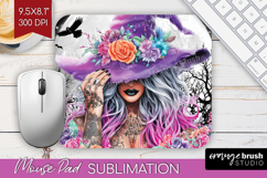 Witch Halloween Mouse Pad Sublimation Spooky Season Mousepad Product Image 1