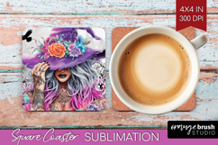 Witch Halloween Square Coaster Spooky Season Coaster PNG Product Image 1