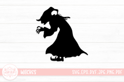 Witches Silhouette SVG Cut File | Halloween Clipart SVG Product Image 1