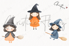 Cute Halloween Witches Clipart | Halloween PNG Product Image 3