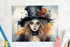 Witch 20oz Tumbler Wrap JPG Halloween Sublimation Design Product Image 2