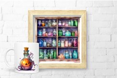 Witch Apothecary Clipart Watercolor Halloween Potion Bundle