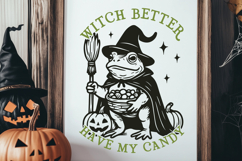 Frog Halloween SVG Bundle | Funny Witchy Frog Spooky Clipart Product Image 9
