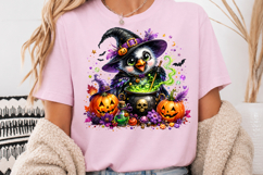 Witch Bird Halloween PNG, Magic Cauldron Owl Sublimation Product Image 3
