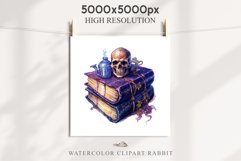 Witch Books Scary Halloween Wizard Clipart PNG Scrapbooking Art Tale Image Watercolor Transparent Print illustration sublimation creepy printable digital