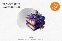 Witch Books Scary Halloween Wizard Clipart PNG Scrapbooking Art Tale Image Watercolor Transparent Print illustration sublimation creepy printable digital