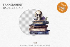 Witch Books Scary Halloween Wizard Clipart PNG Scrapbooking Art Tale Image Watercolor Transparent Print illustration sublimation creepy printable digital