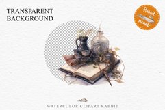 Witch Books Scary Halloween Wizard Clipart PNG Scrapbooking Art Tale Image Watercolor Transparent Print illustration sublimation creepy printable digital