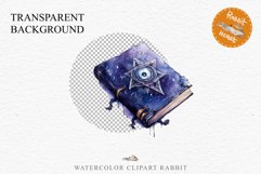 Witch Books Scary Halloween Wizard Clipart PNG Scrapbooking Art Tale Image Watercolor Transparent Print illustration sublimation creepy printable digital