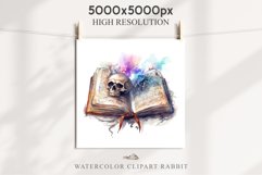 Witch Books Scary Halloween Wizard Clipart PNG Scrapbooking Art Tale Image Watercolor Transparent Print illustration sublimation creepy printable digital