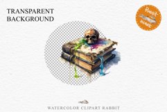 Witch Books Scary Halloween Wizard Clipart PNG Scrapbooking Art Tale Image Watercolor Transparent Print illustration sublimation creepy printable digital