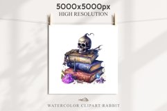 Witch Books Scary Halloween Wizard Clipart PNG Scrapbooking Art Tale Image Watercolor Transparent Print illustration sublimation creepy printable digital