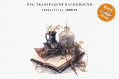 Witch Books Scary Halloween Wizard Clipart PNG Scrapbooking Art Tale Image Watercolor Transparent Print illustration sublimation creepy printable digital