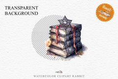 Witch Books Scary Halloween Wizard Clipart PNG Scrapbooking Art Tale Image Watercolor Transparent Print illustration sublimation creepy printable digital