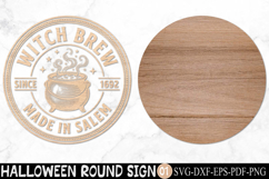 Witch Brew Halloween SVG, Round Wooden Sign Product Image 2
