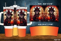 Stained Glass Halloween Tumbler Wrap | 40 Oz | Sublimation Product Image 5