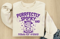 Witch Cat SVG PNG, Spooky Season SVG, Vintage Halloween Product Image 5