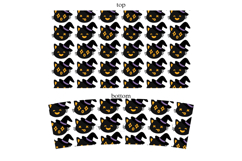 witch cat halloween 40oz quencher tumbler sublimation wrap uv dtf wrap SVG high resolution transparent background