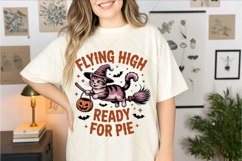 Witch Cat PNG Shirt, Spooky Season PNG, Vintage Halloween Product Image 5