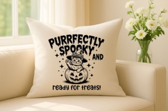 Witch Cat SVG PNG, Spooky Season SVG, Vintage Halloween Product Image 6