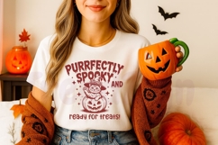 Witch Cat SVG PNG, Spooky Season SVG, Vintage Halloween Product Image 7