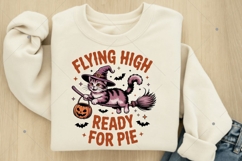 Witch Cat PNG Shirt, Spooky Season PNG, Vintage Halloween Product Image 6