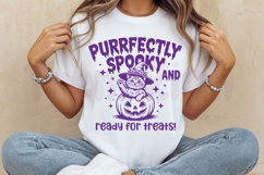 Witch Cat SVG PNG, Spooky Season SVG, Vintage Halloween Product Image 8