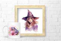 Witch Clipart Bundle Watercolor Halloween Siblimation