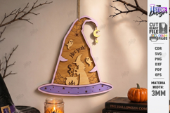 Witch Wall Decor Laser Cut | Halloween Laser | Witch Signs Product Image 1