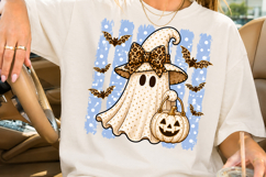 Witch Ghost Leopard Bow PNG, Halloween Sublimation Product Image 2