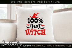 Spooky Witch SVG Cut File Funny Halloween T-shirt Mug Design Product Image 7