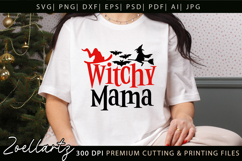 Witchy Mama SVG Spooky Halloween T-shirt Mug Pillow Design Product Image 4