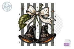 Witch Hat Cherry Halloween Bow PNG Clipart Artwork Product Image 1