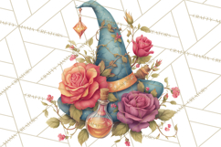Witch Hat Floral Tattoo PNG Clipart Full Color Digital Art Product Image 2