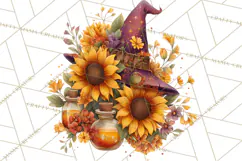 Witch Hat Floral Tattoo PNG Clipart Full Color Digital Art Product Image 3