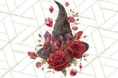 Witch Hat Floral Tattoo PNG Clipart Full Color Digital Art Product Image 5