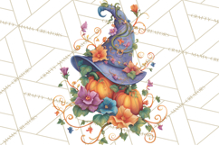 Witch Hat Floral Tattoo PNG Clipart Full Color Digital Art Product Image 4