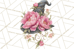 Witch Hat Floral Tattoo PNG Clipart Full Color Digital Art Product Image 3