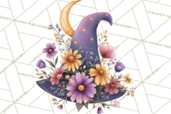 Witch Hat Floral Tattoo PNG Clipart Full Color Digital Art Product Image 4