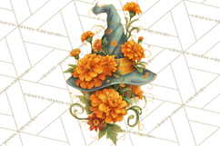 Witch Hat Floral Tattoo PNG Clipart Full Color Digital Art Product Image 2