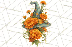 Witch Hat Floral Tattoo PNG Clipart Full Color Digital Art Product Image 2