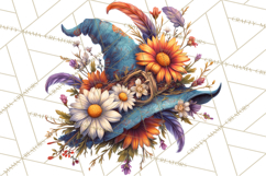 Witch Hat Floral Tattoo PNG Clipart Full Color Digital Art Product Image 3