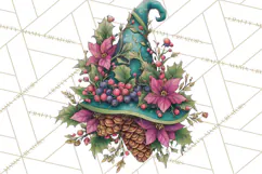 Witch Hat Floral Tattoo PNG Clipart Full Color Digital Art Product Image 4
