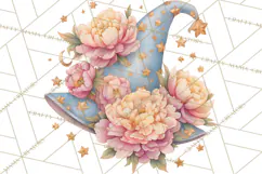 Witch Hat Floral Tattoo PNG Clipart Full Color Digital Art Product Image 2