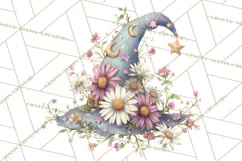 Witch Hat Floral Tattoo PNG Clipart Full Color Digital Art Product Image 4