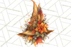 Witch Hat Floral Tattoo PNG Clipart Full Color Digital Art Product Image 5