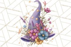 Witch Hat Floral Tattoo PNG Clipart Full Color Digital Art Product Image 5