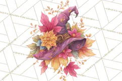 Witch Hat Floral Tattoo PNG Clipart Full Color Digital Art Product Image 5